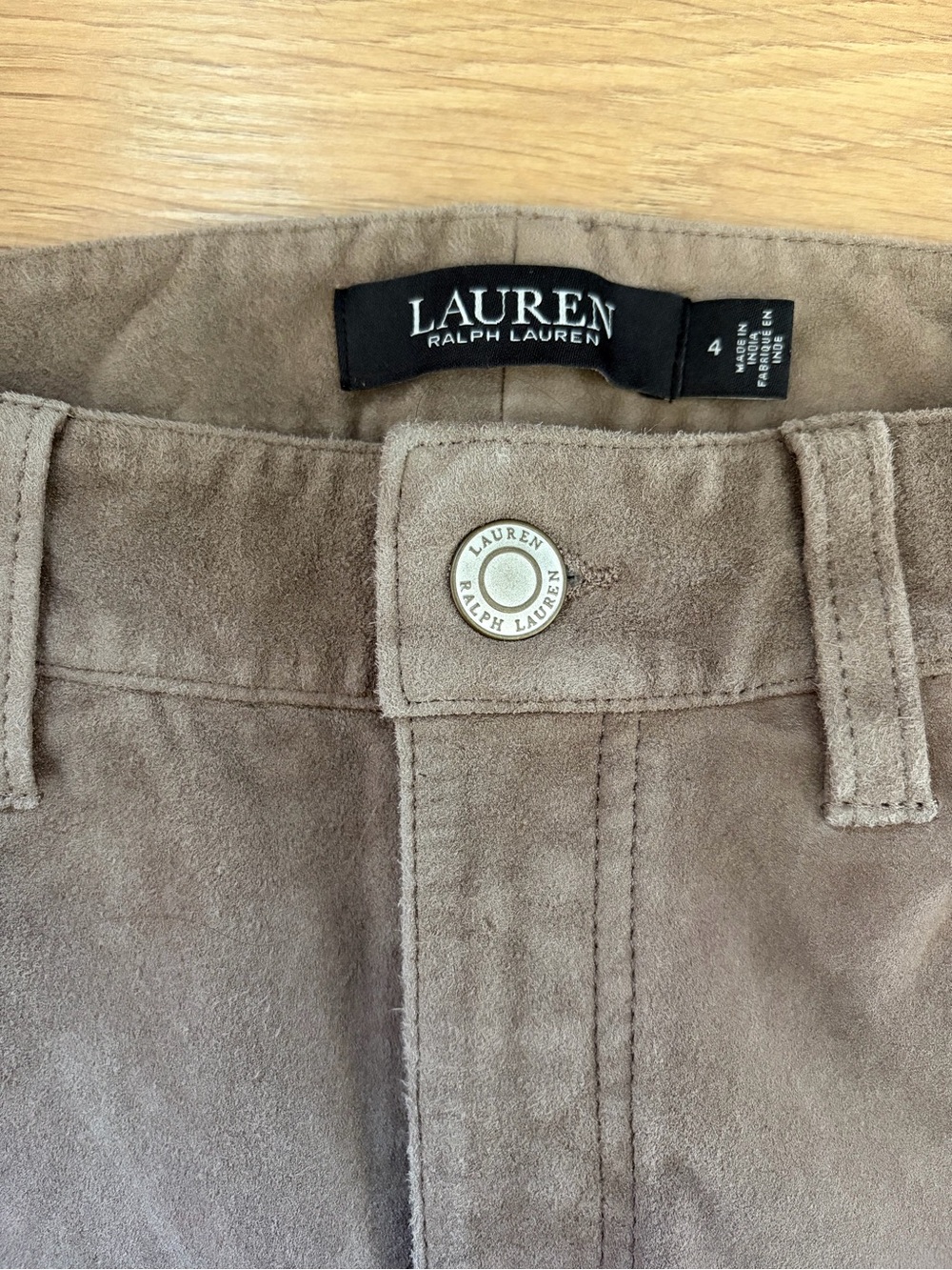 Lauren Ralph Lauren Goat Suede Equestrian Riding Style Pants - Picture 5 of 12